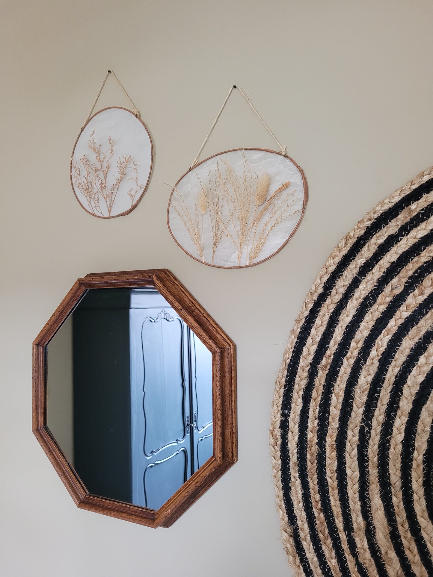 Houten spiegel