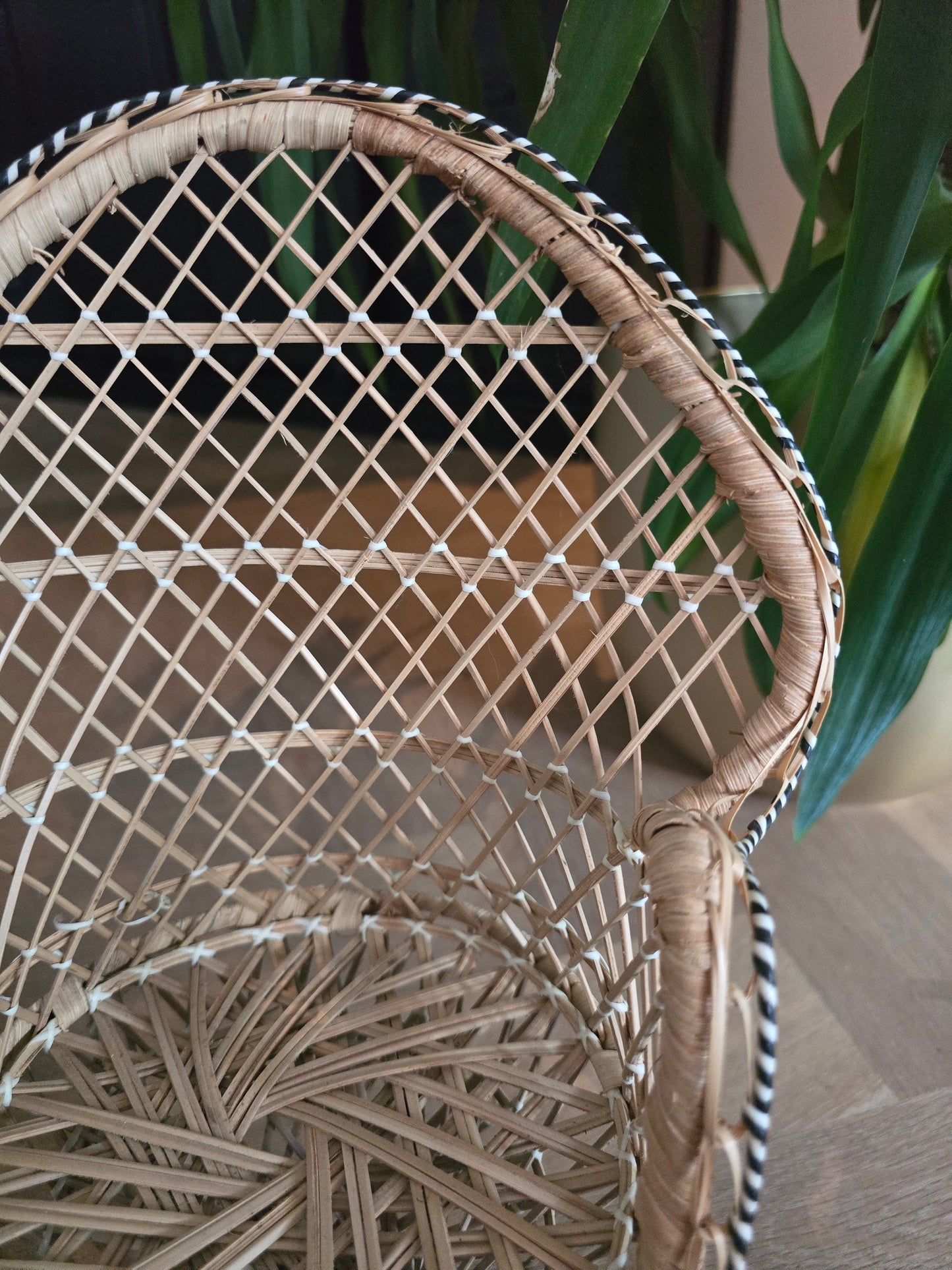 Rotan pauwenstoeltje