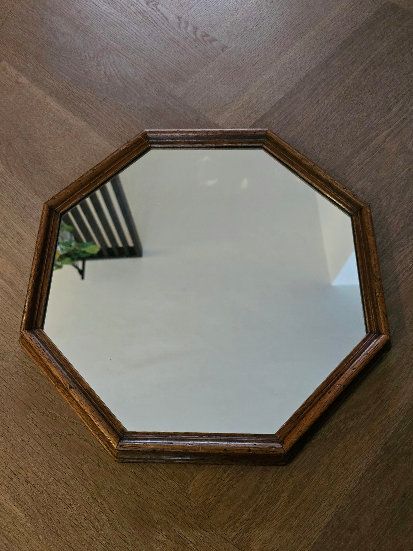 Houten spiegel