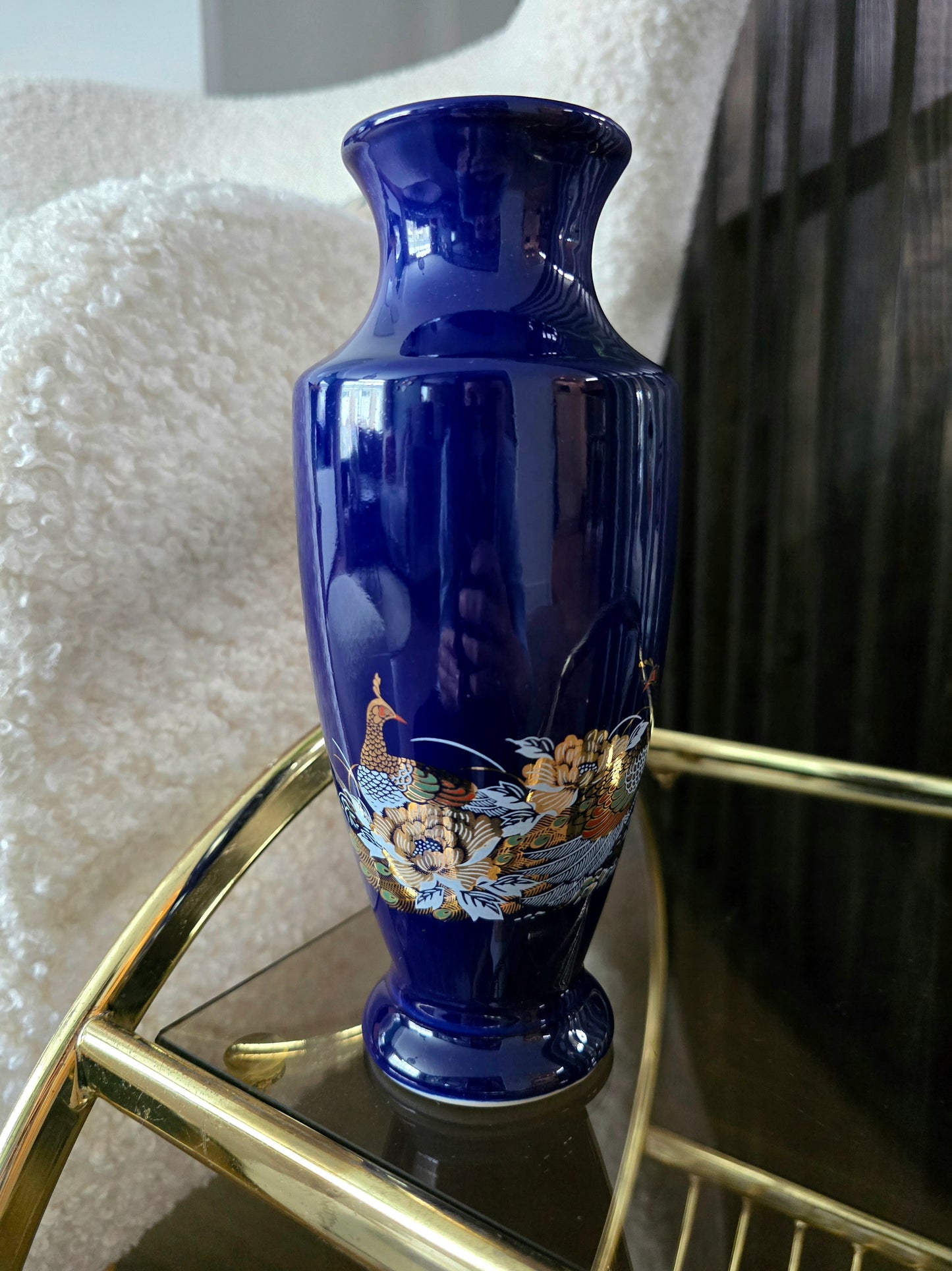 Japanse vaas met pauwen