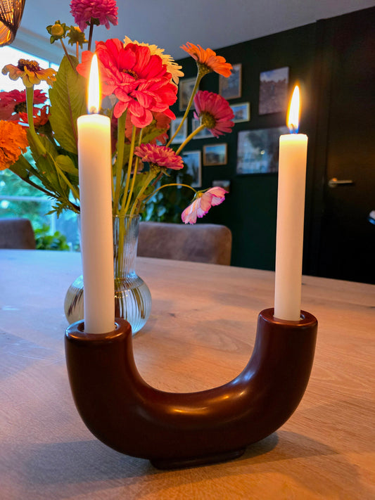 Keramieken kandelaar