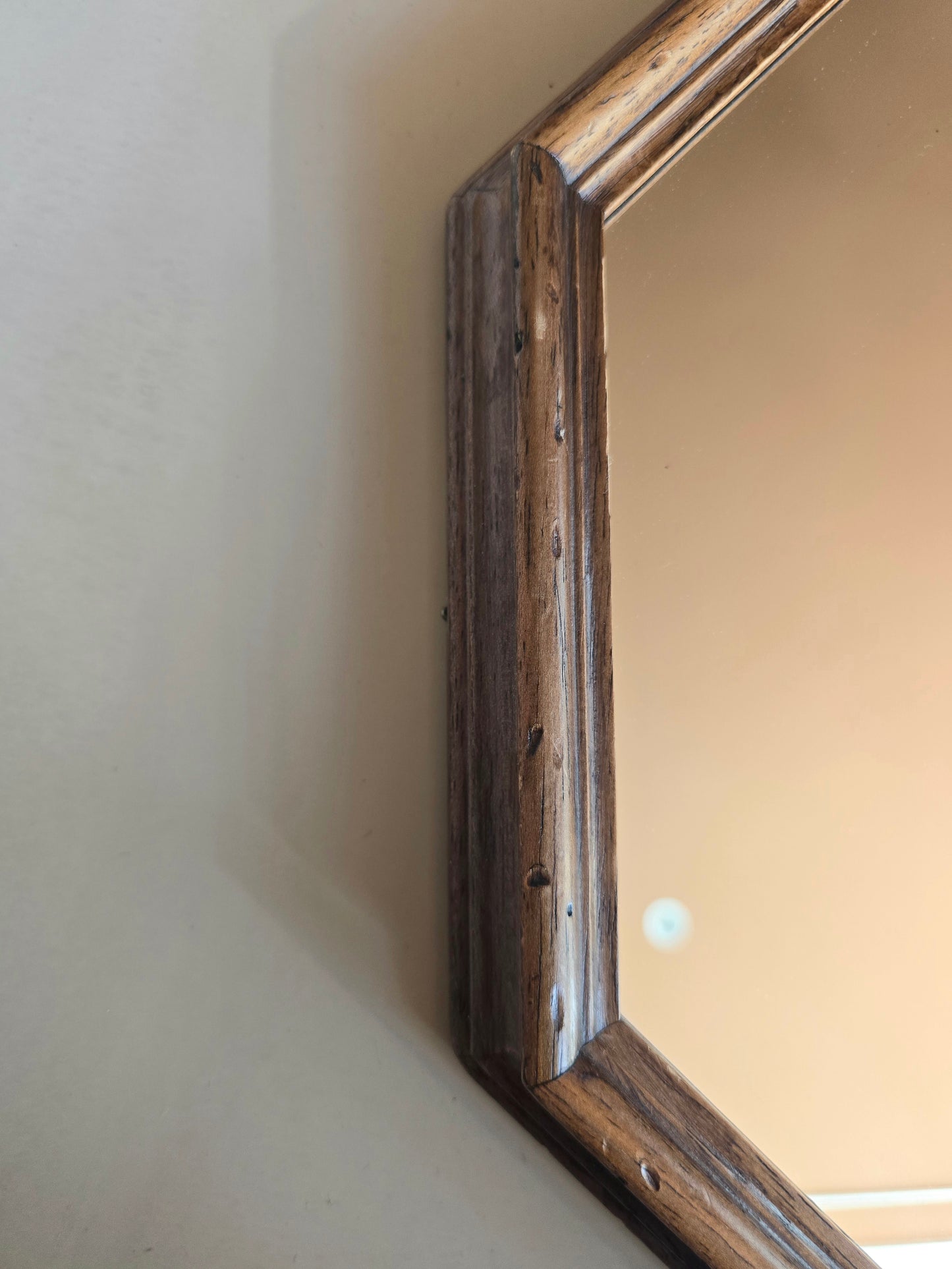 Houten spiegel